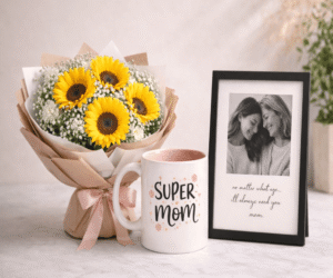 Photo Frame + Mug + flowers