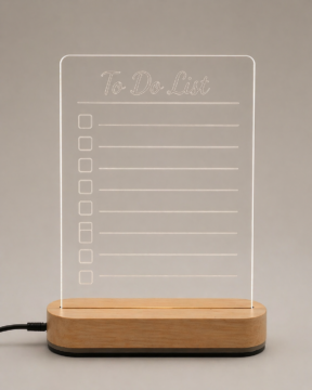 LED Acrylic To-Do List Desk Organizer